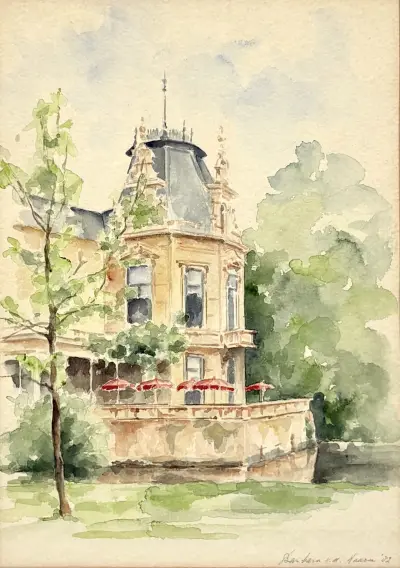 Aquarel, Barbara van der Laarse – "Nienoord", 1982 – kavel bij Veilinghuis Klinkhamer, Groningen