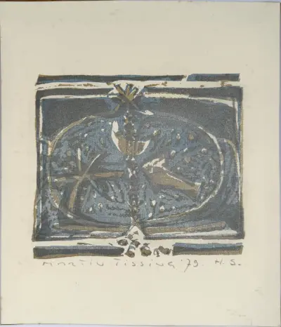 Litho, Martin Tissing – abstracte compositie, 1979 – kavel bij Veilinghuis Klinkhamer, Groningen