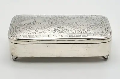 Zilveren lepeldoos, Jan van Millingen – Schoonhoven, ca. 1800 – kavel bij Veilinghuis Klinkhamer, Groningen