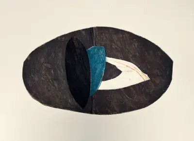 Litho, Martin Tissing – abstracte ovale compositie, 1955 – kavel bij Veilinghuis Klinkhamer, Groningen