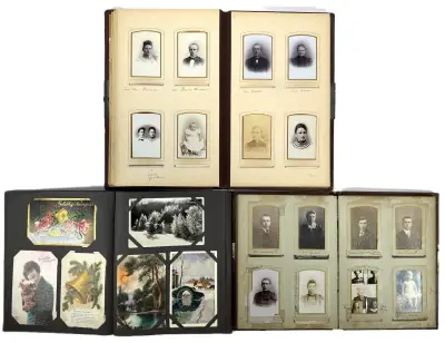 Art Nouveau foto- en ansichtkaartalbums – foto's en ansichtkaarten, ca. 1900 – kavel bij Veilinghuis Klinkhamer, Groningen