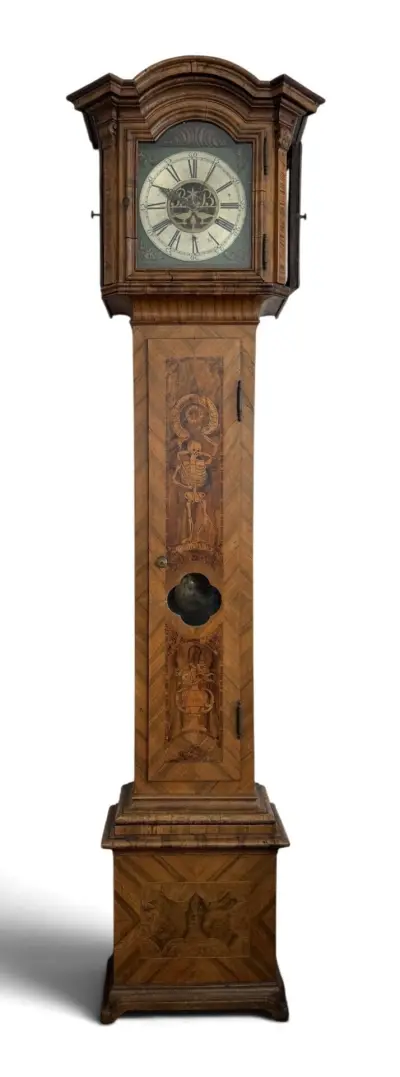 Staand horloge - memento mori, Nederland, 19e eeuw – kavel bij Veilinghuis Klinkhamer, Groningen