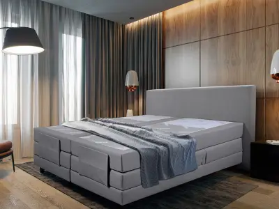 Elektrische boxspringcombinatie 180/210, M-Ray, Sense Exclusief, Grijs – kavel bij Onlineveilingmeester, Groningen