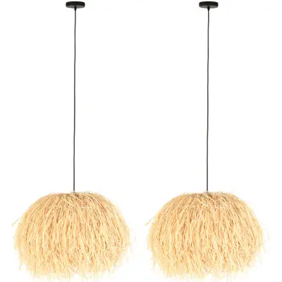 2x Hanglamp met E27 fitting, Anne Light, Grass 3819BE, Creme, 2026 – kavel bij Onlineveilingmeester, Groningen