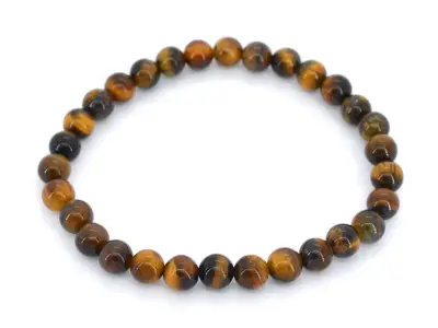 Armband met natuurlijke tijger oog edelstenen - juwelierskwaliteit – kavel bij Onlineveilingmeester