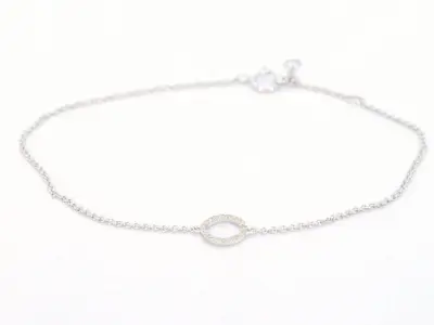 Witgouden armband met diamant – kavel bij Onlineveilingmeester