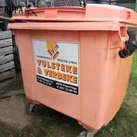 Zalmroze afvalcontainer op wielen – kavel bij BOPA Auctions, Houthulst