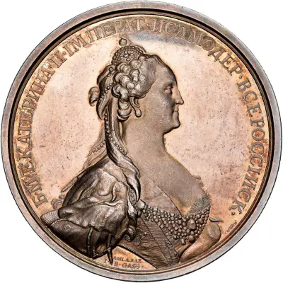 Catherine ii, liberal economic society award medal – kavel bij Schulman, Schulman Gallery Amsterdam