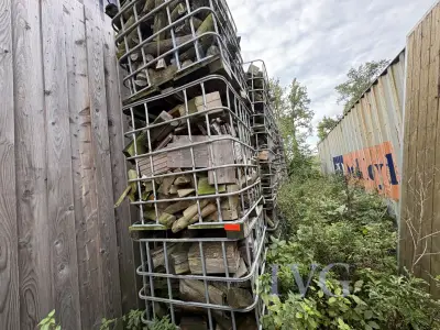 Gitterboxen Brennholz – kavel bij IVG, Glandorf