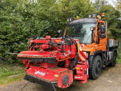 1 Mercedes-Benz Unimog U400 mit Dücker Mähkombination MK 25-800 – kavel bij Zoll-Auktion, Neuenhaus