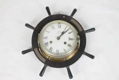 Vintage mechanische scheepsklok – kavel bij De Kringwinkel, Brecht