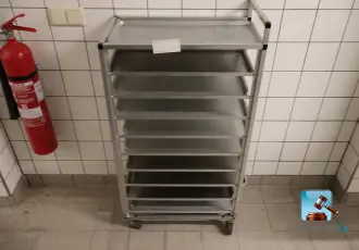 Roestvrijstalen keukentrolley op wieltjes – kavel bij Nl.clicpublic
