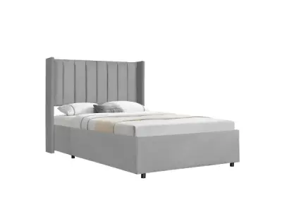 Gestoffeerd bed Savona - 200 x 120 cm - Lichtgrijs – kavel bij XL Auctions