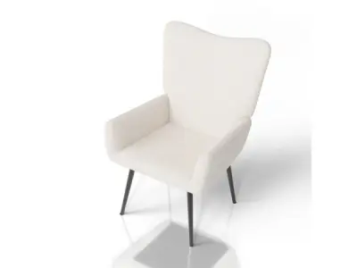 Oorfauteuil / Relaxfauteuil Odense - Beige - Bouclé Stof – kavel bij XL Auctions