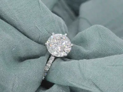 Witgouden ring met een diamant van 3.00 carat – kavel bij Onlineveilingmeester