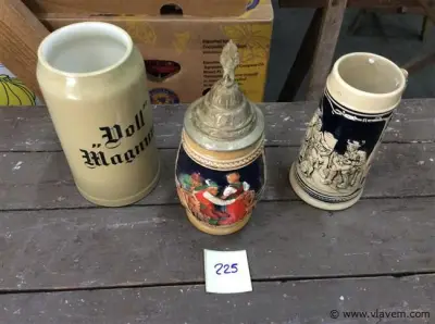 Lot bierkruiken – kavel bij Vlavem