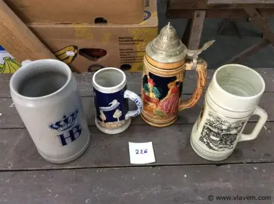 Lot bierkruiken – kavel bij Vlavem