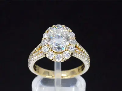 Gouden halsketting met diamanten 'chai' – kavel bij Onlineveilingmeester