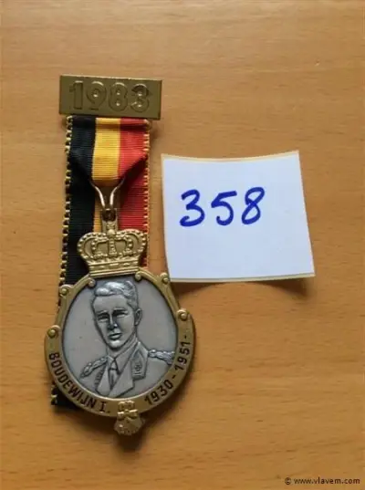 Medaille. Boudewijn – kavel bij Vlavem