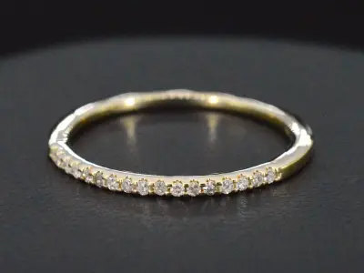 Gouden ring met diamanten – kavel bij Onlineveilingmeester
