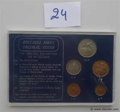 Muntenset - Britains's first decimal coins – kavel bij Vlavem