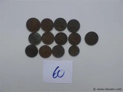 lot oude Belgische 2 -1 cent stukken, alsook Ned – kavel bij Vlavem