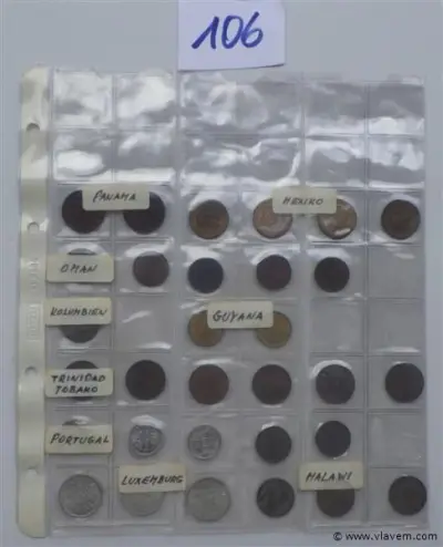 lot diverse munten waaronder Panama en Mexico – kavel bij Vlavem