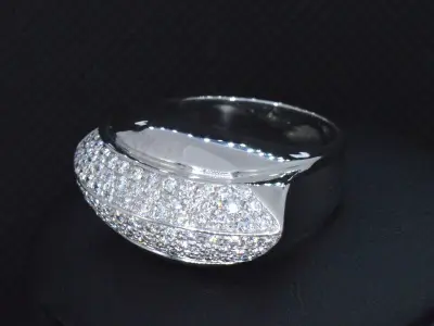 Designer ring van goud met diamanten – kavel bij Onlineveilingmeester