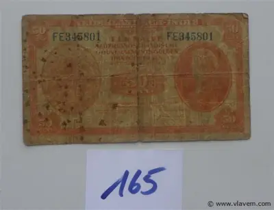 geldbriefje Nederlands-Indië 1943 – kavel bij Vlavem