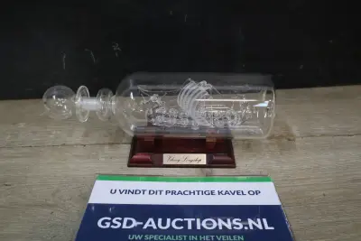 Glazen Viking Langschip in Fles – kavel bij GSD Auctions, Zoeterwoude