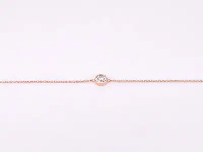 Rosegouden armband met diamant 0.10 carat – kavel bij Onlineveilingmeester