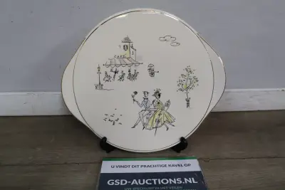 Dienblad met vintage café illustratie – kavel bij GSD Auctions, Zoeterwoude