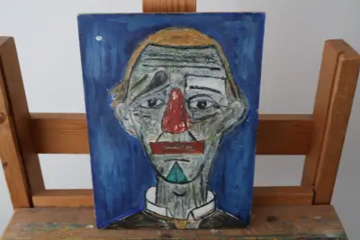 Abstract portretschilderij man'' – kavel bij GSD Auctions, Zoeterwoude