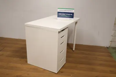 Wit modern bureau met ladenblok'' – kavel bij GSD Auctions, Zoeterwoude