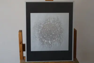 Ingelijste abstracte Zonnebloem – kavel bij GSD Auctions, Zoeterwoude
