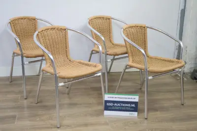 Set van 4 aluminium stoelen – kavel bij GSD Auctions, Zoeterwoude