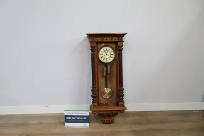 Antieke houten regulateur (wandklok) - 19e Eeuw – kavel bij GSD Auctions, Zoeterwoude