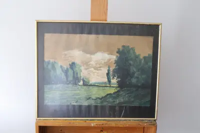 Ingelijste werk landschapschildering door Z. Baran – kavel bij GSD Auctions, Zoeterwoude