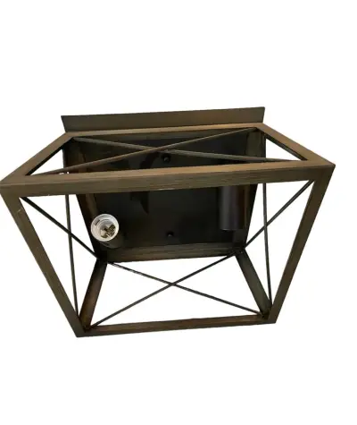 Industriële lamp wood vierkant (nieuw in doos) – kavel bij GSD Auctions, Zoeterwoude