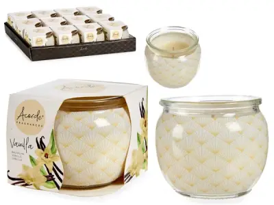 Geurkaars glazen pot vanille (3 stuks) Nieuwe – kavel bij GSD Auctions, Zoeterwoude