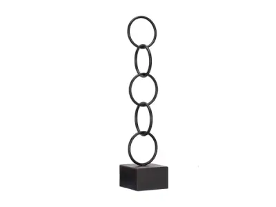 1x metalen Ornament 13x13x61,5cm hoog zwart – kavel bij GSD Auctions, Zoeterwoude