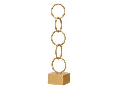 2x metalen Ornament 13x13x61,5cm hoog goudkleurig – kavel bij GSD Auctions, Zoeterwoude