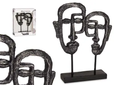 Ornament dubbelzijdig gezicht zwart/zwart (nieuwe) – kavel bij GSD Auctions, Zoeterwoude