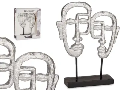 2x Ornament dubbelzijdig gezicht zilveren/zwart (nieuwe) – kavel bij GSD Auctions, Zoeterwoude
