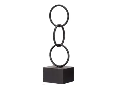 1x metalen Ornament 13x13x40,5cm hoog zwart – kavel bij GSD Auctions, Zoeterwoude