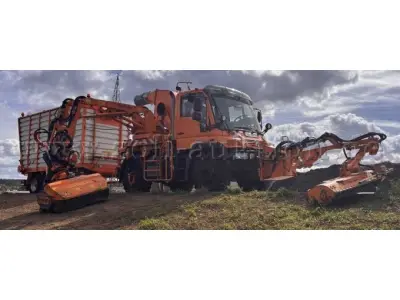 1 Mähzug (Unimog U400 mit MULAG-Mähaufbau und Anhänger) – kavel bij Zoll-Auktion, Amberg
