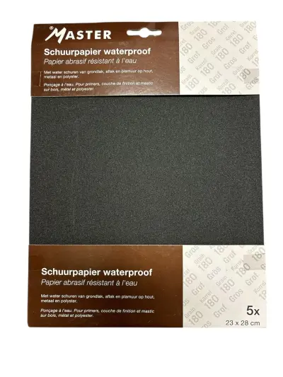 10x pak Master schuurvellen 180 -natschuren – kavel bij GSD Auctions, Zoeterwoude
