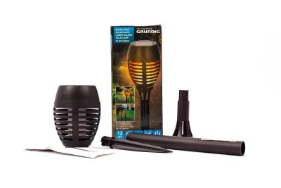 5x tuinlamp met vlameffect op zonenergie – kavel bij GSD Auctions, Zoeterwoude