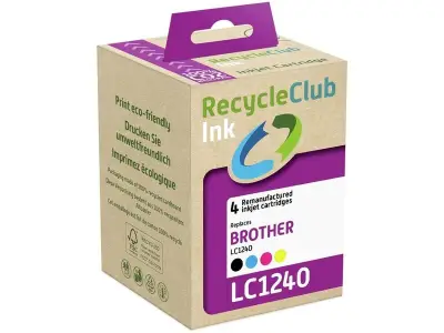 9x Cartridge compatibel met Brother LC-1240 RECYCLECLUB, zwart + kleur – kavel bij Onlineveilingmeester