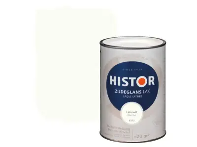 2x Lak zijdeglans, Histor, perfect finish, leliewit, 1.25l – kavel bij Onlineveilingmeester